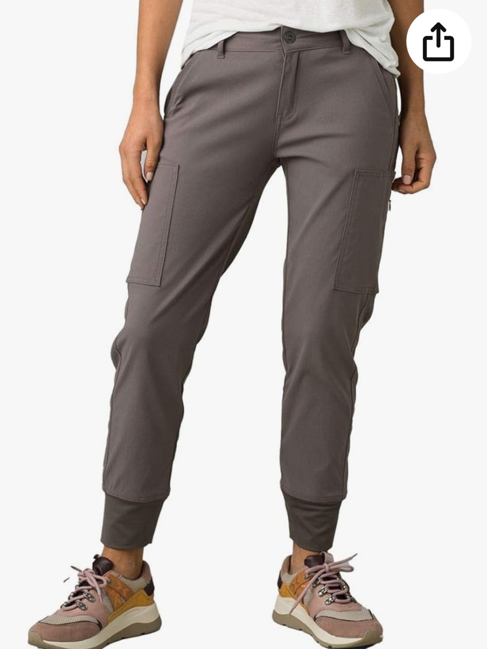 Prana Sky Canyon Jogger Moonrock Gray Size 8